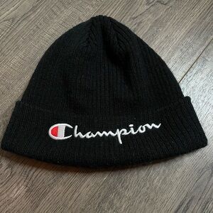 Black Champion Beanie